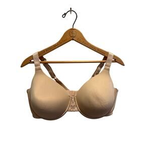 Vanity Fair Beauty Back Underwire Comfort Beige Padded Adjustable 76380 42D